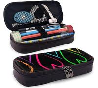 Hirola Trousse À Crayons Fashion Love - Pochette À Crayons De Grande Capacité - Organisateur De Papeterie - Trousse De Maquillage Multifonction - Noir - Taille Unique