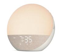 Hiromeco Réveil Simulateur d'Aube avec Bluetooth: Lumière Douce pour un Réveil naturel - 25 sons de bruit blanc avec minuterie - Veilleuse RGB pour Adultes et Enfants Chambre à coucher