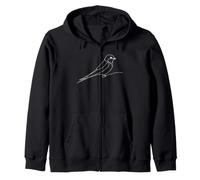Hirondelle Ligne Art Ornithologue Sweat à Capuche
