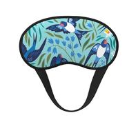 Hirondelles en vol Fleurs de printemps,Masques de sommeil occultants, cache-yeux couvrants, masques de sommeil anti-lumière