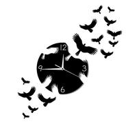 Hirondelles Volantes Art Mural décoratif Haning Horloge Montre Troupeau d'oiseaux s'envolent décor Minimaliste Moderne Horloge Murale à Quartz Silencieux