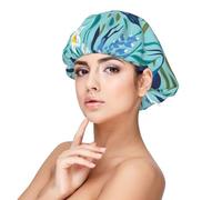 Hirondelles volantes Fleurs de printemps,Bonnet de nuit en satin pour adulte - Bonnet de nuit élastique pour femme, couvre-cheveux de nuit