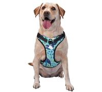 Hirondelles Volantes Fleurs de Printemps,Harnais pour Animaux de Compagnie, Harnais réfléchissant réglable pour Chien,XL