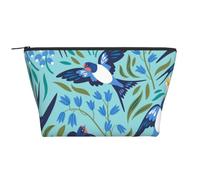 Hirondelles Volantes Fleurs de Printemps, Trousse de Toilette Trousse de Maquillage Sac à cosmétiques Trousse de Toilette de Voyage Portable