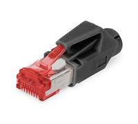 Hirose - Connecteur de réseau - RJ-45 (M) - 5.5 - 6.2 mm - CAT 6 - modulaire - rouge et noir (pack de 10)