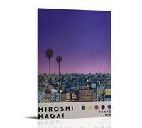 Hiroshi Nagai Big Trees in The City Poster décoratif sur toile Art mural pour salon, chambre à coucher, art mural, impression photo, décoration moderne, pour salle familiale, 50 x 75 cm