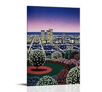 Hiroshi Nagai City Garden Poster sur toile comme décoration, tableaux muraux pour salon, peinture pour chambre à coucher, accessoires d'intérieur modernes pour chambre de garçon et décorations murales