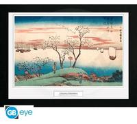 HIROSHIGE - Impression encadrée Cerisier en fleurs près de Gotenya (30x40)
