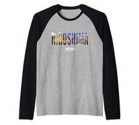 Hiroshima Japon Hiroshima City Design Vintage établi Manche Raglan