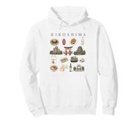 Hiroshima Japon Icônes Mignonne Culture Voyage Art Illustration Sweat à Capuche