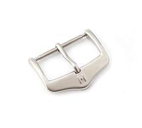 HIRSCH Boucle ardillon unisexe pour bracelet de montre L316 en acier inoxydable modèle Classic 20 mm argenté mat, Argent (Silver), Classique