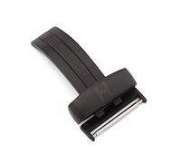 HIRSCH Boucle déployante unisexe pour bracelet de montre L316 en acier inoxydable modèle Folding 18 mm noir (PVD) mat, Classique