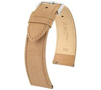 HIRSCH bracelet de montre Osiris M - cuir de veau véritable - classique/élégant - femme/homme - Nubuck beige - 16 mm