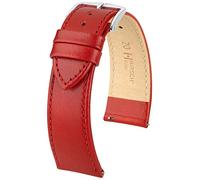 HIRSCH bracelet de montre Osiris M - cuir de veau véritable - classique/élégant - femme/homme - Rouge brillant - 16 mm