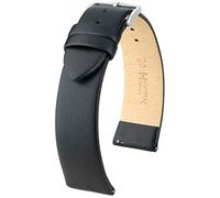 HIRSCH bracelet de montre Toronto L - cuir de veau italien - classique/élégant - femme/homme - noir - 20 mm