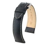 HIRSCH Bracelet de montre unisexe en veau de buffle modèle Boston 18 mm, lanière