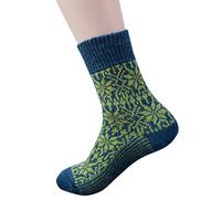 Hirsch Chaussettes mi-mollet 100 % pure laine avec un motif norvégien à étoiles 2 Couleurs au choix - -