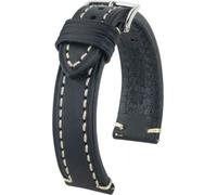 Hirsch Liberty Artisan XL bracelet en cuir de veau noir 22 mm 10920250-2-22