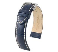 HIRSCH Modena L, grain alligator, 80 bleu, 19 mm, boucle acier