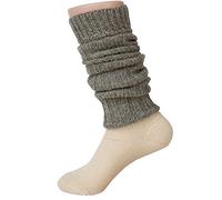 Hirsch Natur, Jambières, 100 % laine (kbT), Gris mélangé, 50 cm lang