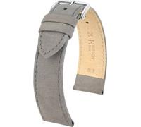 Hirsch Osiris Nubuck veau gris bracelet de montre en cuir 20 mm 03433130-2-20