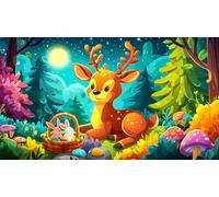 Hirsch Puzzle 1000 pièces Cadeau Unique Jeu éduKatzeif Challenge Toy de qualité supérieure Peinture Art pour Adultes et Enfants à partir de 12 Ans 38x52cm/1000pcs