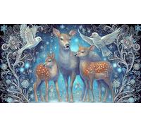 Hirsch Puzzle 1000 Pieces Cadeau Unique Jeu éduKatzeif défi Jouet de qualité supérieure Peinture Art pour Adultes et Enfants à partir de 14 Ans 38x26cm/1000pcs