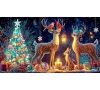 Hirsch Puzzle 1000 pièces Educa Jouet en Bois Cadeau Unique De l'art Décoration Jeu éduKatzeif Challenge Toy pour Adultes et Enfants à partir de 14 Ans 38x52cm/1000pcs