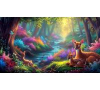 Hirsch Puzzle 1000 pièces Educa Jouet en Bois Divertissement créatif De l'art Décoration Jeu éduKatzeif Challenge Toy pour Adultes & Enfants des 14 Ans 75x50cm/1000pcs