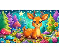 Hirsch Puzzle 1000 pièces Educa Jouet en Bois Divertissement créatif De l'art Décoration Jeu éduKatzeif Challenge Toy pour Adultes et Enfants à partir de 12 Ans 38x26cm/1000pcs