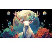 Hirsch Puzzles 1000 Pieces Cadeau Unique Jeu éduKatzeif Challenge Toy de qualité supérieure Peinture Art pour Adultes et Enfants 75x50cm/1000pcs