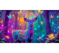 Hirsch Puzzles 1000 pièces Cadeau Unique Jeu éduKatzeif défi Jouet de qualité supérieure Peinture Art pour Adultes et Enfants à partir de 14 Ans 75x50cm/1000pcs