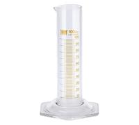 Hirschmann 2400186 Cylindre gradué Duran, classe B, brun gradué, forme basse, 250 : 5 ml (lot de 2)