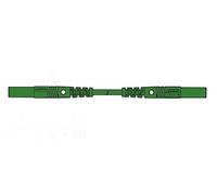 Hirschmann CORDON DE MESURE ISOLE 100cm et Ø 4mm - VERT (MLB/GG-SH 100/1)