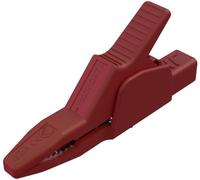 SKS Hirschmann AK 2 B 2540 I rt Pince crocodile de sécurité enfichable 4 mm CAT II 1000 V rouge