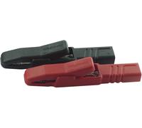SKS Hirschmann – Jeu AK 2 S de pinces crocodiles enfichables 4 mm noir/rouge