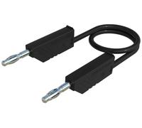 SKS-HIRSCHMANN Cordon de mesure MLN 25/2,5 SW [Banane mâle 4 mm - Banane mâle 4 mm] 25.00 cm noir 1 pc(s)