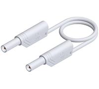 Hirschmann Test & Measurement MLS WS 100/2,5 Cordon de mesure de sécurité Banane mâle 4 mm Banane mâle 4 mm 1.00 m blanc 1 pc(s)