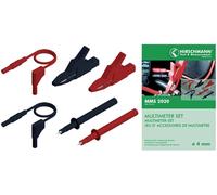 Hirschmann Test & Measurement MMS 2020 Set de cordons de mesure de sécurité Banane mâle 4 mm Banane mâle 4 mm 1.00 m noir, rouge 1 pc(s)