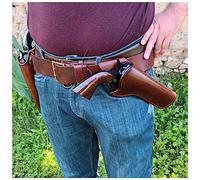 HIRTH Médiéval PU Leather Gun Holster Revolver Western Cowboy Pistol Gun Vintage Steampunk Style Accessoire pour Cosplay,Marron