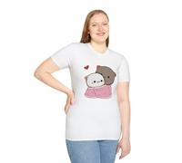 His Bubu and Dudu Goma and Peach T-shirt souple unisexe - T-shirt ludique et confortable pour un usage quotidien, blanc, S