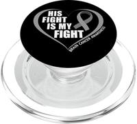 His Fight is My Fight - Brain Cancer Awareness Month 2026 PopSockets PopGrip pour MagSafe