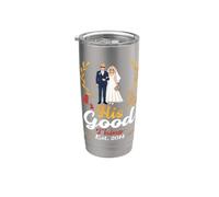 His Good Thing Est 2014 12ème anniversaire de mariage épouse Marry Gobelet isotherme en acier inoxydable double paroi