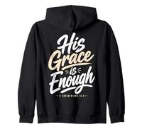 His Grace is Enough Corinthians 12:9 Verse biblique Sweat à Capuche
