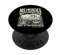 His Mercies are New Each Morning Lamentations 3 23 Verset PopSockets PopGrip Adhésif