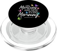 His Mercies are New Every Morning Bible Verse Papillon PopSockets PopGrip pour MagSafe