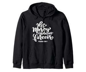 His Mercy Endless Forever Bible Verse Femme Psaume Écriture Sweat à Capuche