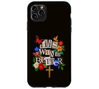 His Way is Better Christian Faith Croix Florale Colombe Oiseau Coque pour iPhone 11 Pro Max