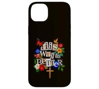 His Way is Better Christian Faith Croix Florale Colombe Oiseau Coque pour iPhone 14 Plus