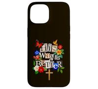 His Way is Better Christian Faith Croix Florale Colombe Oiseau Coque pour iPhone 15